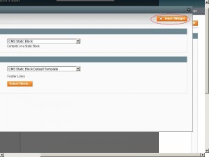 Вставим виджет с статическим блоком в Magento Вставим виджет с статическим блоком в Magento