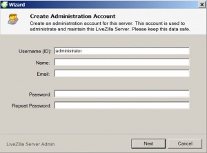 LiveZilla - Create Administrator Account LiveZilla - Create Administrator Account