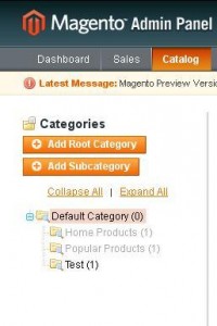 Magento root категория