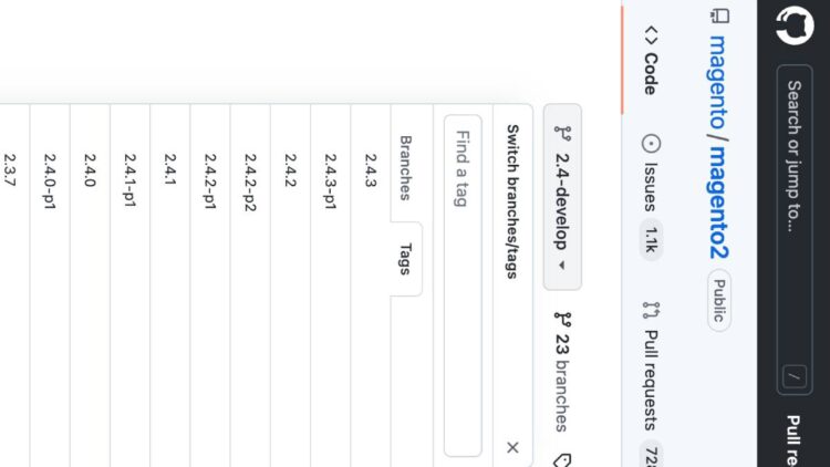 Github Magento Tags