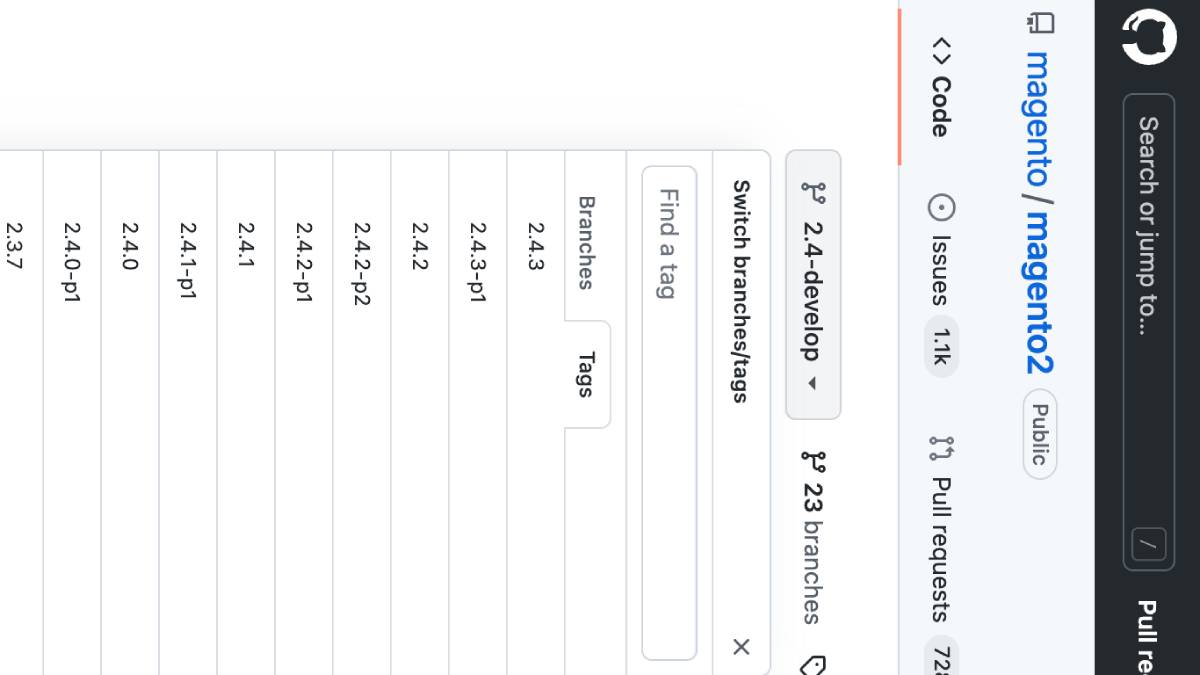 Установить версию Magento 2