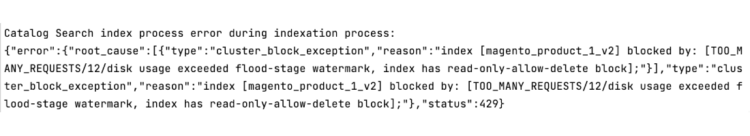 ElasticSearch Error: TOO_MANY_REQUESTS