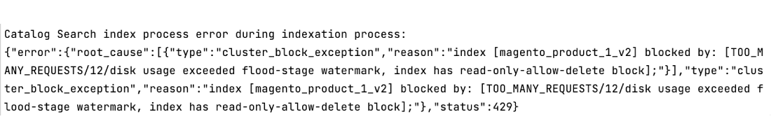 ElasticSearch Error: TOO_MANY_REQUESTS
